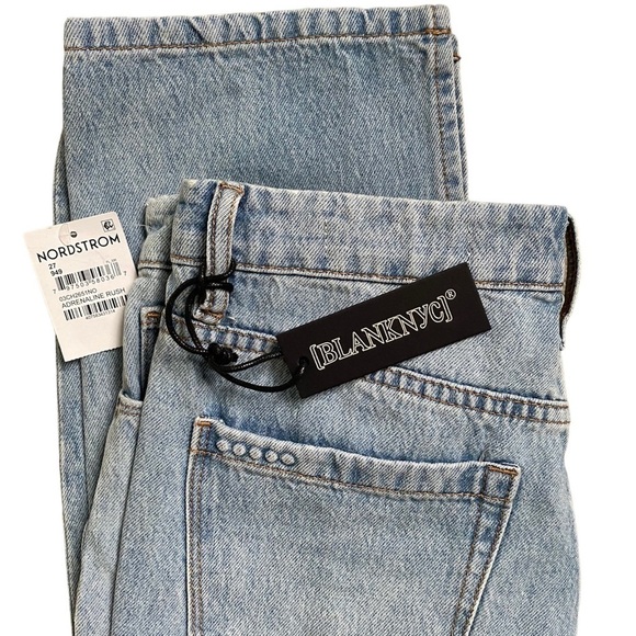 Blank NYC New Women’s 27 The Cooper Slim Straight Leg Hi Rise Side Slit Jean NWT - Picture 6 of 10